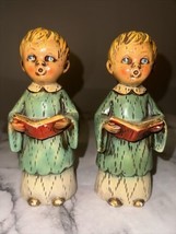 2 VINTAGE Choir Boy Set 7&quot; Christian Made In Japan  1950s Christmas Figu... - $24.95