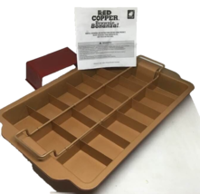 Red Copper Brownie Bonanza Baking Pan Divided Bake 9 x 13 Infused Ceramic - £11.03 GBP