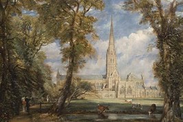Salisbury Cathedral from the Bishop&#39;s Grounds by John Constable - Art Print - £17.32 GBP+