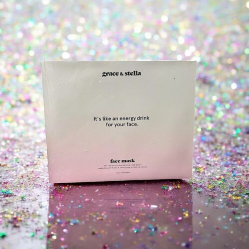 Grace & Stella Anti-wrinkle & Energizing Face Masks 6 ct Brand New In Box Item image 3
