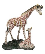 Safari Savannah Masai Giraffe Mother Standing by Sitting Calf Figurine 6... - $423.88 MXN