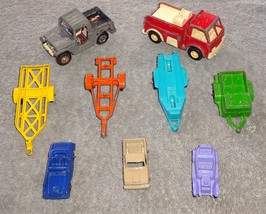 TootsieToy Vehicles Lot of 9 Mixed Size Cars Trucks Trailers - £11.91 GBP