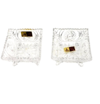 Anna Hutte Crystal Germany Candy Dishes Set of Two NWT - £26.47 GBP