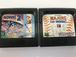 Sonic the Hedgehog 2 &amp; The Majors Pro Baseball Game for Sega Game Gear 1992 - £5.44 GBP