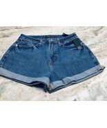 Wild Fable Highest Rise Mom Shorts Size 6/28. 33105126 Blue/X8Y25-Happy - $645.67 MXN