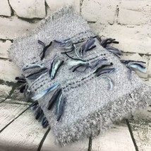 Shiraleah Womens Winter Scarf Gray Soft Knit Tassel Accents 10”X74”  - £7.82 GBP