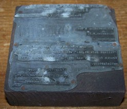 VINTAGE HOWELL TRUCKING CO PRINTERS TYPE BLOCK ROCHESTER NY BILL LETTER ... - $9.89