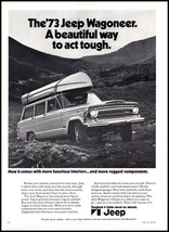 1973 Jeep Wagoneer SUV Aluminum Boat Off Road Vintage Print Ad Camping W... - $10.97