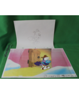 The Smurfs Original Production Registry Hand Painted Animation Cel &amp; Bac... - £333.97 GBP