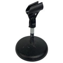 Vintage OEM Atlas DS-5 Microphone desk stand D7-5 DS-10 w Shure Mic Clip... - $29.69