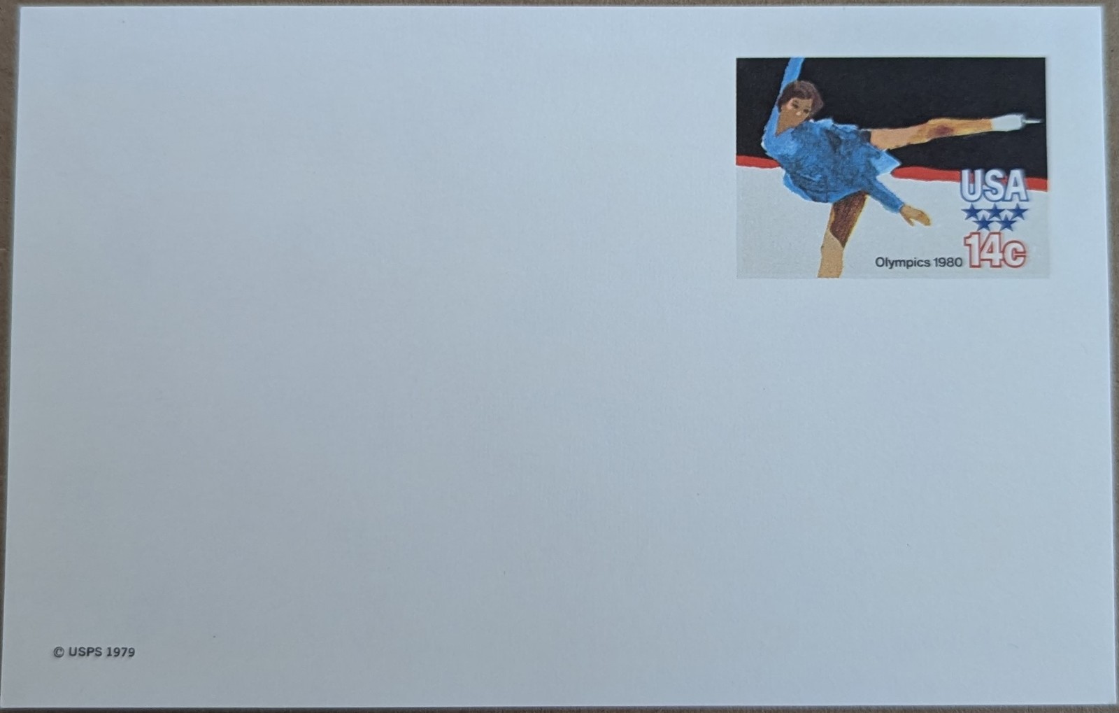 Vintage Olympics 1980 US Postage 9c USPS 1979Blank Postcard - $3.00