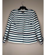 Ladies Size 6 Talbots Blazer Blue Green Stripes Office Corporate - $19.95