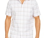 Tasso Elba Men&#39;s Seolono Stretch Dobby Plaid Shirt White Combo Size Small - $16.97
