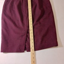 Mossimo Women's Burgundy Stretch Extensible Back Zipper & Slit Skirt Size 6 image 11