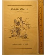 TRINITY CHURCH METHODIST BULLETIN Springfield, Mass Oct 13, 1946 [Z101b] - £9.81 GBP