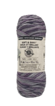 Loops & Threads, Soft & Shiny Yarn, Baroque (Purple, Gray) Ombre, 4 Oz. Skein - £7.15 GBP