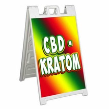 CBD Signicade 24x36 Aframe Sidewalk Sign Banner Decal CANNABIDIOL SMOKE ... - $44.95+