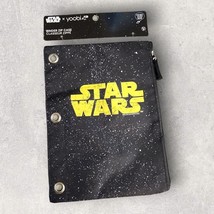 Yoobi STAR WARS Binder Zip Pencil Case Pouch Folder Black Logo Disney NEW - $10.49 CAD