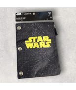Yoobi STAR WARS Binder Zip Pencil Case Pouch Folder Black Logo Disney NEW - $146.03 MXN