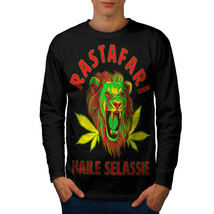 Wellcoda Stoner Rasta Lion Mens Long Sleeve T-shirt, Danger Graphic Design - £18.37 GBP