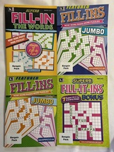 Lot (4) Superb Featured Fill-In the Words Puzzles Fill-in Puzzle Books 2022 - $21.95