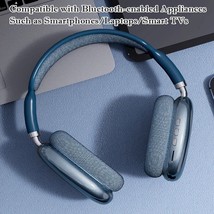 Blue Wireless Bluetooth Headphones, Stereo Over Ear Headset Microphone W... - £17.04 GBP