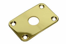Curved Rectangular Metal Jack Plate Jackplate For Gibson Explorer Gold - £16.47 GBP
