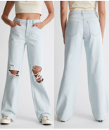 NWT Pacsun 90s Ripped Boyfriend Jeans High Waisted Baggy Leg Light Blue 30 - €35,88 EUR