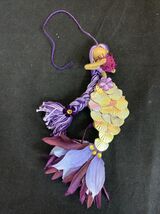 Handmade Purple Mermaid Ornament Christmas Holiday Yule Decoration Craft... - $14.85
