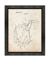 Boxplane Wing and Aircraft Patent Print Old Look with Beveled Wood Frame - $24.95+