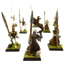 WFB Skeleton Warriors Regiment 8x Hand Painted Miniature Plastic High Elves - £91.90 GBP