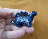(Y-DIN-ST-557) Blue gray sodalite STEGOSAURUS dinosaur DINO gem FIGURINE... - $18.69