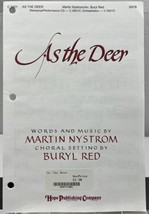 As the Deer by Nystrom &amp; Red SATB with Piano Sheet Music Hope Publishing - £2.31 GBP