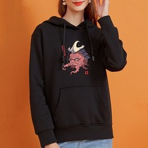 N little monster fun print hooded long sleeve sweater college style age reducing korean thumb200