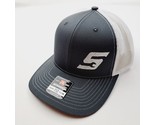 Richardson 112 Trucker Cap Hat Mesh Snapback Gray &amp; White Snap-On  Embro... - $27.71