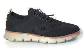 Men&#39;s Black Woven Knit Breathable Lightweight Casual Slip-on Shoes - £39.49 GBP