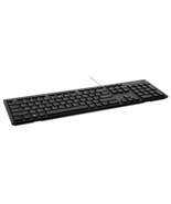 Dell KB216 Wired USB Keyboard Full Size US 104 Keys Office Gaming Black OEM - $15.30