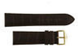22mm crocodile-grain Genuine Leather Brown Watch Band  STRAP - £17.60 GBP