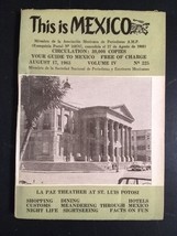 Vintage &quot;THIS IS MEXICO&quot; Guide Brochure 8/17/63 - £7.56 GBP