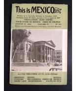 Vintage &quot;THIS IS MEXICO&quot; Guide Brochure 8/17/63 - €8,18 EUR