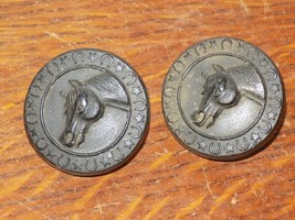Vintage Pair of Horse Embossed Rosettes - $108.90