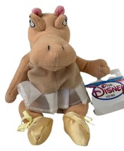 Disney Store Ballerina Hippo Fantasia Bean Bag Beanie Plush Stuffed Animal Toy  - £8.53 GBP