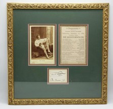 Antique Emil Fischer Opera Baritone Bass Signed Card w Photograph Progra... - $425.69