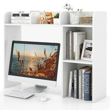 3-Tier Multipurpose Desk Bookshelf with 4 Shelves-White - Color: White -... - $1,732.89 MXN