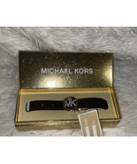 Michael Kors Brown Signature 25MM REVERSIBLE Pave Logo Belt In Box SZ S/... - $59.71 CAD