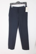 NWT BA&amp;SH 1 US 6 Blue Cotton Stretch Straight Leg Winnie Trousers Pants - £88.96 GBP