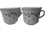 Corning Corelle, Set of 4, Forget Me Not Coffee Tea Cups Mugs Blue White... - $17.46