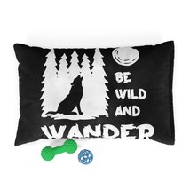 Onalize your poochs paradise comfy pet bed with stunning wolf howling at the moon print thumb200