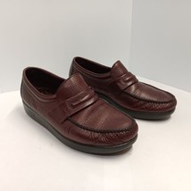 SAS Burgundy Leather Penny Comfort Loafers Slip On Shoes Men’s Size 9 1/2 W - £22.08 GBP