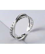 Cross Ring 925 Sterling Silver Fashion Jewelry Adjustable Ring - £11.93 GBP
